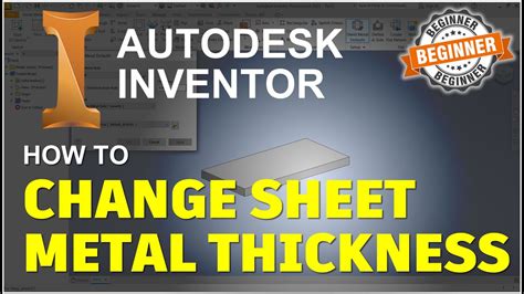 inventor sheet metal drawing|inventor change sheet metal thickness.